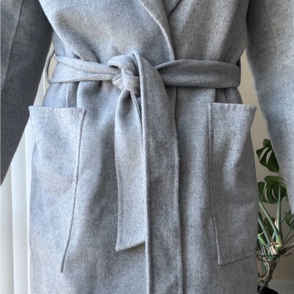 Reiss Millie Wool Blend Longline Overcoat, Grey, Size 6 - Picture 6 of 16